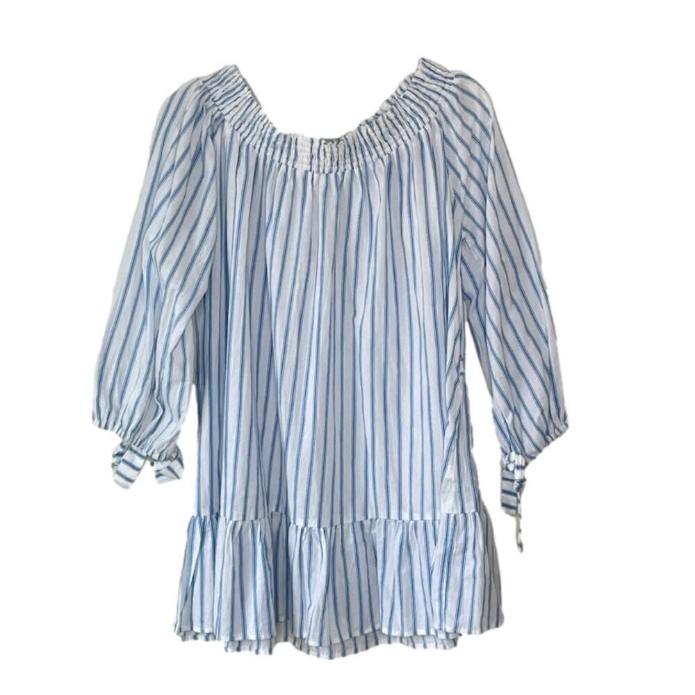 Faithfull Pallais Striped Cotton Beach Dress Size Small